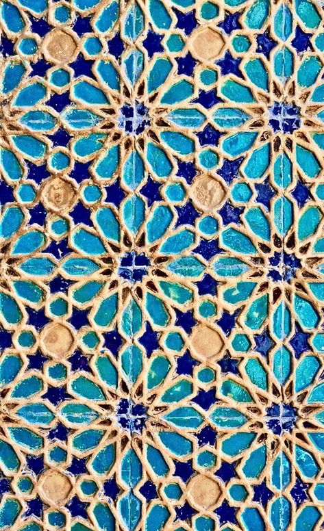 Islamic Mosaic, Ancient Tiles, Islamic Geometry, Blue Mosaic Tile, Tile Mosaics, Geometric Pattern Art, Islamic Patterns, Handmade Ceramic Tiles, Arabic Pattern