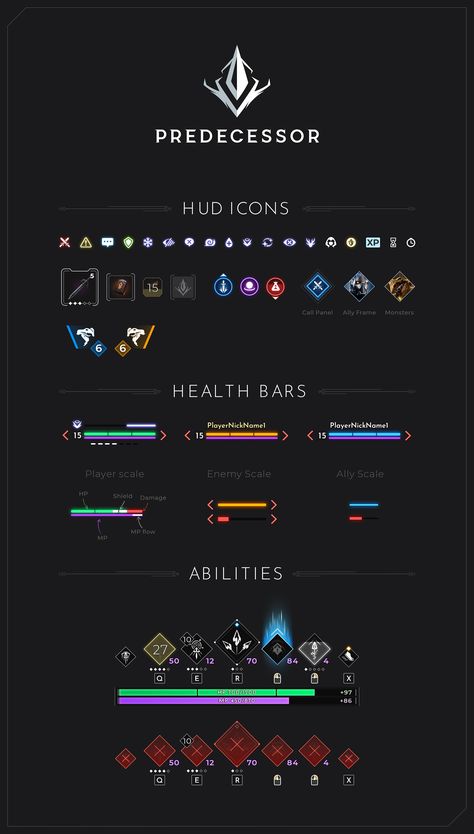 Predecessor - UI & HUD design :: Behance Game Inventory Ui, Hud Design, Reference Art, Game Icon, User Interface Design, Game Ui, User Interface, Design Project, Ui Design