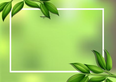 Border background with green leaves Free... | Free Vector #Freepik #freevector #background #frame #border #green Leaves Frame Border, Cool Powerpoint Backgrounds, Powerpoint Background Free, Green Leaves Background, Powerpoint Background Templates, Green Leaf Background, Border Background, Background Frame, Background Powerpoint