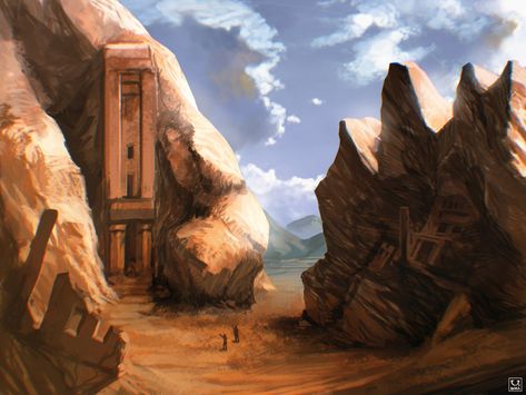 Desert Ruins, Fantasy Desert, Desert City, Pictures Of The Sun, Novel Ideas, Underground Cities, Western Front, Desert Homes, Fantasy Setting