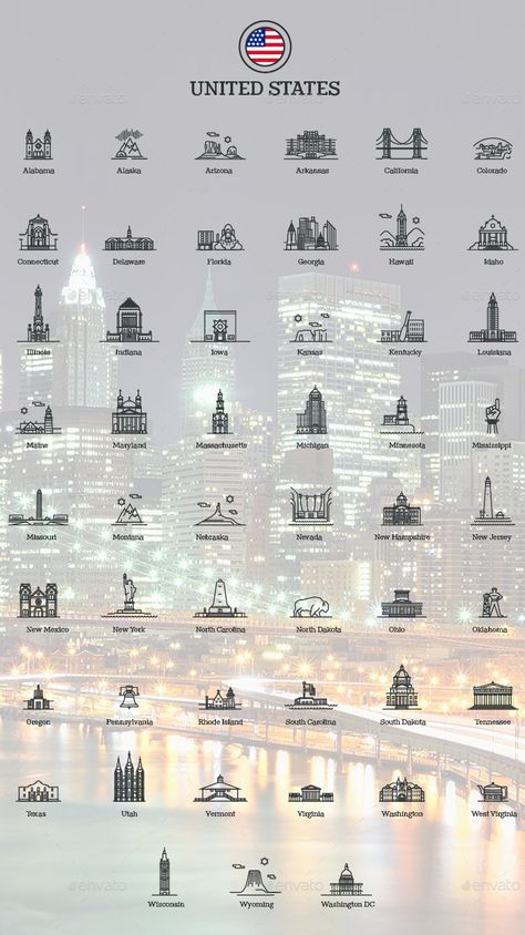 Historical Monuments Drawing, City Icon Instagram Highlight, Monument Illustration, Famous Landmarks Drawing, World Landmarks Icons, Icon Instagram Highlight, World Monuments, Zestaw Ikon, Icon Instagram