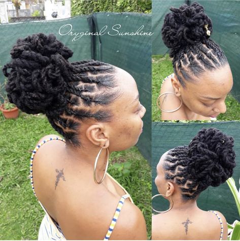 Artificial Locs Styling Ideas, How To Style Temporary Dreadlocks, Artificial Locks Hairstyles, Artificial Dreadlocks Hairstyles, Wedding Hairstyles Locs, Dread Locks Black Women Hairstyles, Loc Tutorials, Locs Styling, Latest Dreadlocks Styles