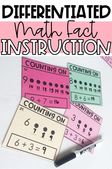 Teaching Simple Addition, Math Intervention Elementary, Math Intervention Activities, Math Made Easy, Differentiation Math, Math Fact Fluency, Math Centers Kindergarten, Math Number Sense, Math Intervention