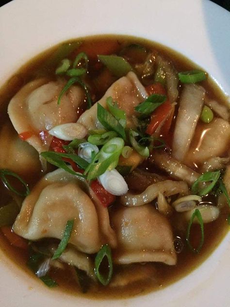 Slow Cooker Chinese Dumpling Easy Asian Inspired Crockpot Soup, Crock Pot Dumpling Soup, Asian Inspired Crockpot Soup, Crockpot Pot Sticker Soup, Spicy Dumpling Soup Crockpot, Crockpot Asian Dumpling Soup, Pot Sticker Soup Crockpot, Potsticker Soup Crockpot, Crockpot Dumpling Soup