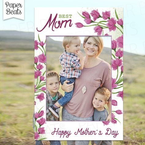 Happy Mothers Day Frame - Photo Booth Frame - Tulips Photo Booth - Marco para fotos - Bride to be Photo Booth - Digital - Best Mom by PAPERBEATS on Etsy Mothers Day Photo Frame, Tulips Photo, Cheap Mothers Day Gifts, Diy Mother's Day Crafts, Mothers Day Pictures, Mother Photos, Mother's Day Activities, Element Design, Diy Photo Booth