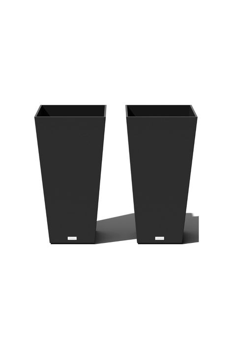 Material Plastic Color Black Special Feature Drainage Hole Style Modern Planter Form Plant Pot Shape Square Indoor/Outdoor Usage Indoor Mounting Type Floor Standing Plant or Animal Product Type Multipurpose Product Dimensions 15.25"D x 15.25"W x 30"H Brand Veradek Capacity 73.6 Liters Tall Planters Front Door Diy, Front Door Decor Modern, Tall Planters Front Door, Front Porch Patio, Talavera Planters, Plastic Planter, Modern Planter, Indoor Outdoor Planter, Square Planters