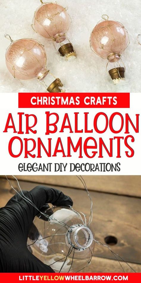 Hot Air Balloon Decorations Diy, Balloon Ornaments, Diy Hot Air Balloon, Hot Air Balloon Craft, Diy Hot Air Balloons, Light Bulb Crafts, Hot Air Balloon Decorations, Christmas Craft Ideas, Balloon Crafts