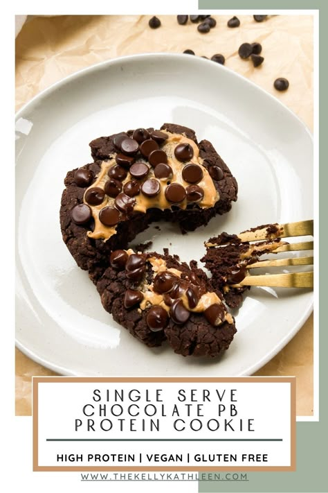 Single Protein Cookie, Single Serve Breakfast Cookie, Quest Cookie Recipe, Protein Cookie Single Serve, Healthy Dessert Recipes Single Serve, Protein Single Serve Dessert, Single Serving Protein Cookie, Protein Desserts Single Serve, Single Serve Protein Dessert