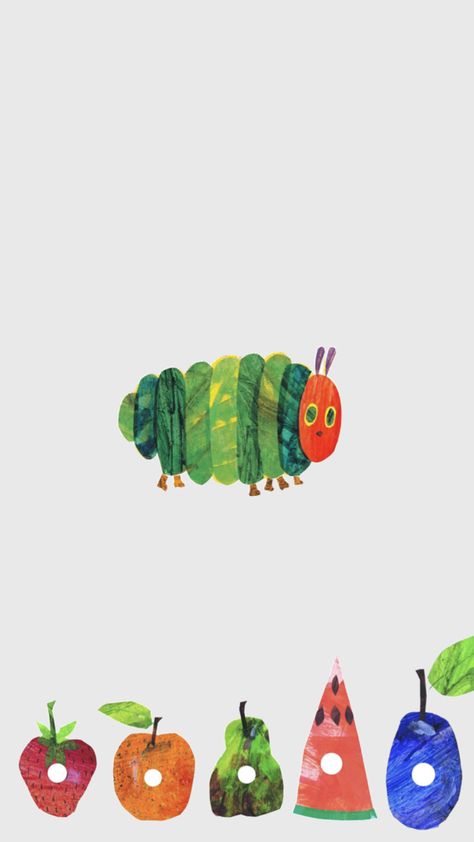 #nostalgia #caterpillar #wallpaper #cute #aesthetic #theveryhungrycaterpillar Hungry Caterpillar Wallpaper, Caterpillar Wallpaper, Wallpaper Cute Aesthetic, Eric Carle Art, Caterpillar Art, Simple Wallpaper, Wallpaper Cute, The Very Hungry Caterpillar, Eric Carle