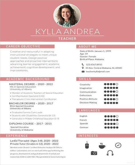 Teaching Resume Examples, Teacher Resume Template Free, Fresher Resume, Teacher Cv Template, Teacher Cv, Teacher Resume Examples, Teaching Resume, Professional Resume Examples, Basic Resume