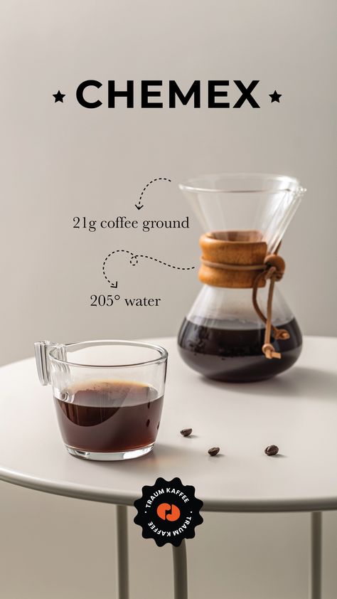 Learn how to brew coffee in your Chemex! Read our quick Chemex brew guide to find easy instructions, tips on filters, and a simple way to clean your Chemex. Coffee Ratio, How To Brew Coffee, Jitter Juice, Coffee Around The World, Chemex Coffee, Easy Coffee Recipes, Coffee Drawing, Easy Coffee, Brew Coffee