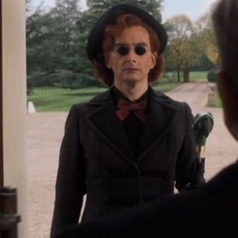 David Tennant as Nanny Ashtoreth Nanny Ashtoreth, Terry Pratchett Books, Barty Crouch Jr, Old Married Couple, I Forgive You, Good Omens Book, Terry Pratchett, Michael Sheen, Good Omens