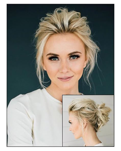 ******like the airy sweepback in the front Messy Wedding Hair, Chic Short Hair, Short Hair Bun, Hairstyle Tutorials, Penteado Cabelo Curto, Short Hair Updo, Volume Hair, Hair Envy, Wedding Hair And Makeup