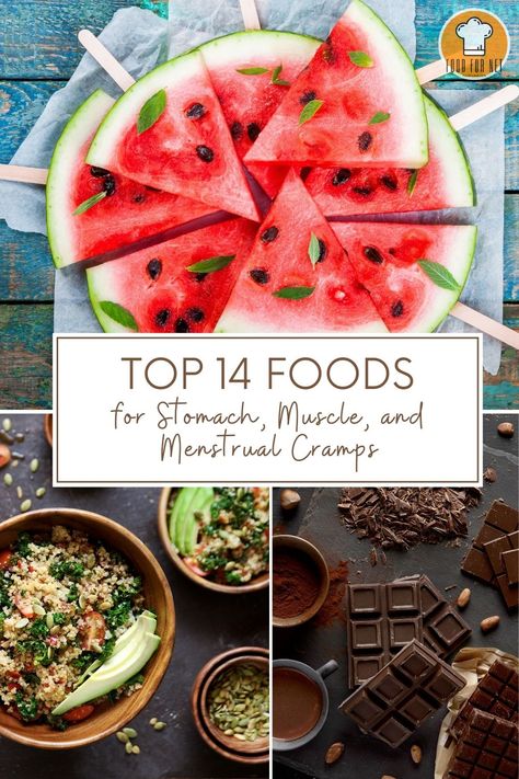 By tweaking your diet with these 14 foods for stomach, muscle, and menstrual cramps you can avoid such pain in a natural way. You can even take these foods if already experiencing the mentioned condition to alleviate the symptoms. #bestfood #diet #stomachcramps #musclecramps #menstrualcramps Foods For Cramps, Muscle Cramps Remedies, Food For Period, Cramp Remedies, Brat Diet, Healthy Pasta Salad Recipes, Calf Cramps, Muscle Twitching, Stomach Cramps