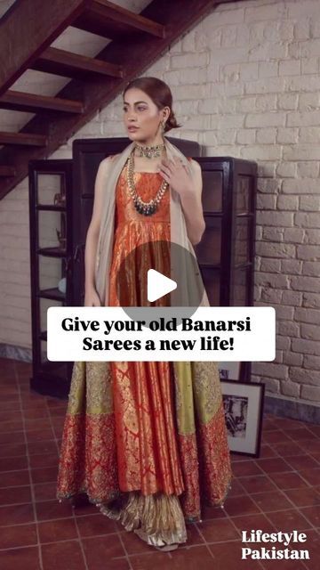 Sharara From Saree Ideas, Trending Diwali Outfits 2024, Outfits From Banarasi Saree, Outfit From Banarasi Saree, Banarasi Sharara Suits, Banarasi Indo Western Outfits, Banarasi Saree Outfit, Lehenga Designs From Saree, 2024 Indian Fashion Trends