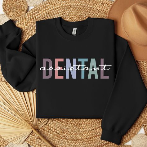 Office Morale, Office Sweater, Office Clothing, Dental Assistant Gifts, Dental Aesthetics, Custom Crewneck Sweatshirts, Custom Crewneck, Assistant Gifts, Crewneck Sweatshirt Women