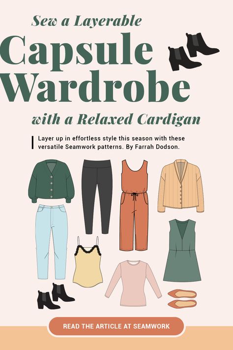 Self Sewn Wardrobe, Sewing Wardrobe, Handmade Capsule Wardrobe, Capsule Wardrobe Sewing Patterns, Sewing A Capsule Wardrobe, Sew A Capsule Wardrobe, Sew Capsule Wardrobe, Sew Your Own Wardrobe, Mood Coat Pattern