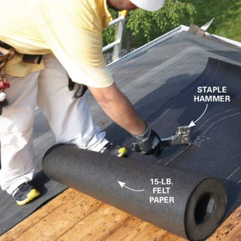 Roof Repair Diy, Diy Roofing, Roof Edge, Fibreglass Roof, Architectural Shingles, Roofing Diy, Cool Roof, Roof Installation, Family Handyman