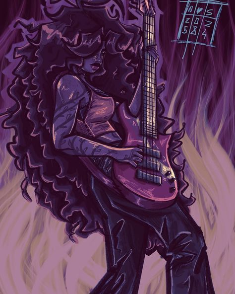 KAORI 🤎❤️🧡💛 #digitalart #digitalartist #originalcharacter #jojooc #jjbaoc #bassguitar #bass #rockstar #stardustcrusaders #jojosbizarreadventure Rockstar Character, Rockstar Oc, Black Ocs, Star Oc, Black Rockstar, Girl Oc, Star Girl, Crusades, Oc Ideas