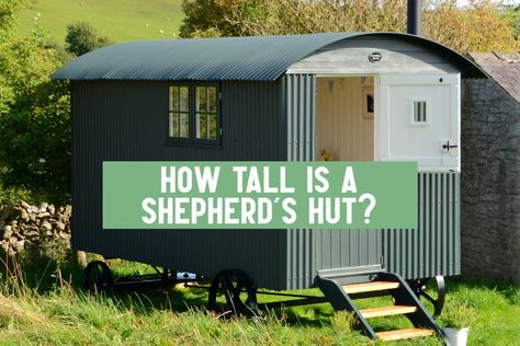 Wondering just how big a shepherd's hut is? Here's a detailled overview of the typical height, size and dimensions of a shepherd's hut. Sheperd Hut, Shepard Hut, Blackdown Shepherd Huts, Shepherds Hut For Sale, Caravan Conversion, Hut Ideas, Pocket Neighborhood, Shepherds Huts, Shepherd Hut