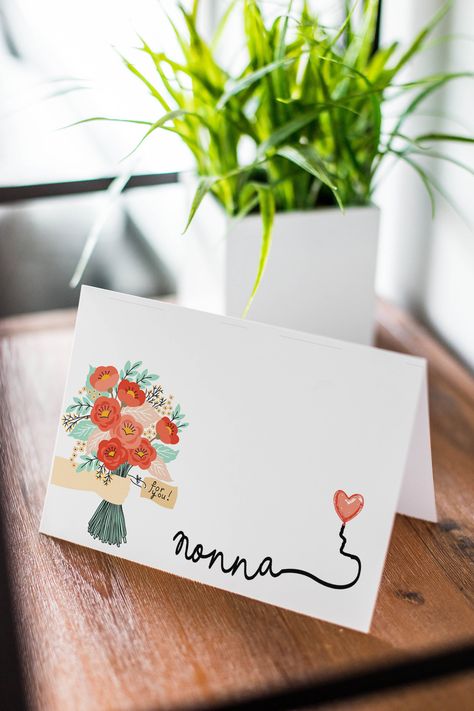 Card for nonna, birthday card, Mothers Day greeting card Meaningful Flowers, by evescrafts on Etsy Nana Birthday Card, Meaningful Flowers, Mimi Birthday, Birthday Cards For Mother, Grandma Birthday Card, Grandmother Birthday, Nana Birthday, Beautiful Birthday Cards, 18th Birthday Cards