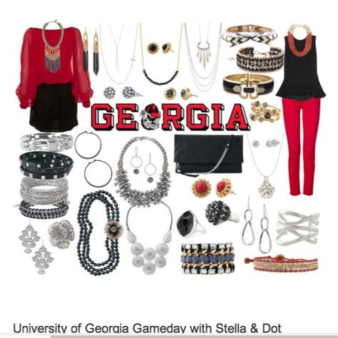 Go Dawgs! Shop online at www.stelladot.com/sites/ltpalmer Georgia Dawgs, Go Dawgs, Gorgeous Bed, Georgia Football, Stella Dot Style, Braves Baseball, University Of Georgia, The Games, Georgia Bulldogs