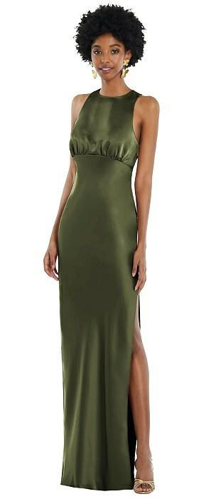 Lovely Bridesmaids Dresses - Short & Long | The Dessy Group Dessy Bridesmaid Dresses, Olive Green Bridesmaid Dresses, Trendy Bridesmaids, Bias Skirt, Designer Bridesmaid Dresses, Olive Green Dresses, Bridesmaid Dress Styles, Green Gown, Green Bridesmaid