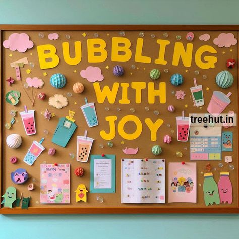 Bubble Tea Bulletin Board Ideas and Boba Door Décor | Bubble Tea Back to School Décor Boba Bulletin Board, Tea Bulletin Board, Camping Bulletin Boards, School Bulletin Board Ideas, Bubble Tea Flavors, Space Week, Valentines Day Bulletin Board, Bubble Tea Recipe, Ra Bulletin Boards