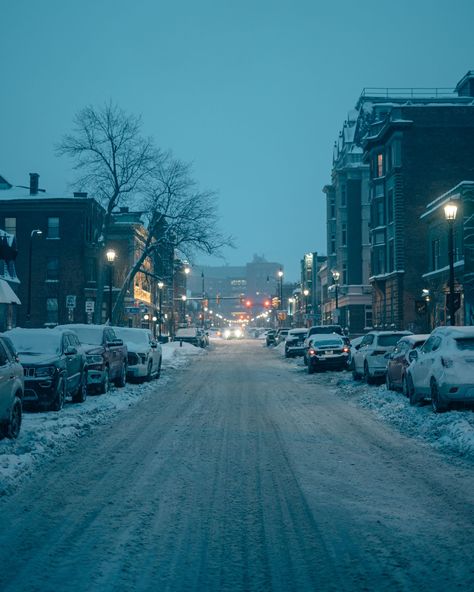 Snowy winter scene in Allentown, Buffalo, New York Buffalo New York Winter, Buffalo Ny Aesthetic, Romanticize College, New York Winter Aesthetic, New York Winter, Buffalo New York, New York Aesthetic, Snowy Winter, Hotel Motel