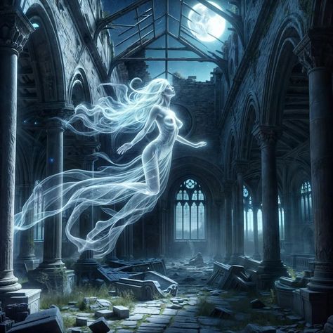 Spirits Fantasy Art, Fantasy Ghost Art, Ghost Fantasy Art, Spirit Fantasy Art, Fantasy Ghost, Dnd Portraits, Spirit Ghost, Supernatural Art, Spirited Art