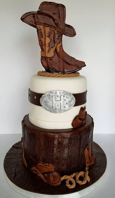 Cowboy Boot Cake Ideas, Cowboy Cakes For Men, Cowboy Theme Cake For Men, Country Music Birthday Cake, Western Themed Cake, Country Music Cake, Cowboy Cake For Men, Cowboy Cakes For Boys, Vaquero Cake