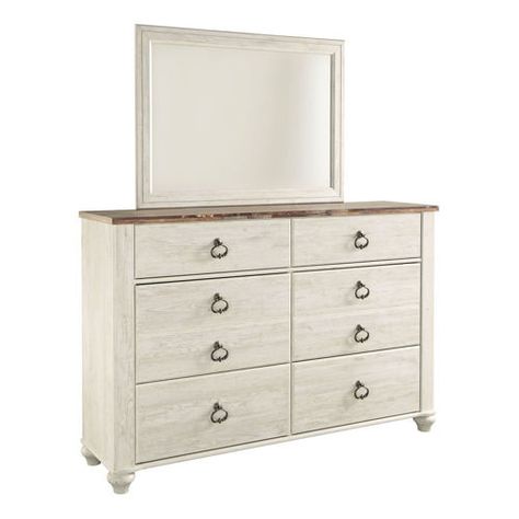 Show details for ESSEX DRESSER & MIRROR White Dresser With Mirror, Two Tone Dresser, Queen Sleigh Bed, Sleigh Bedroom Set, Dresser And Mirror, Estilo Shabby Chic, Shabby Chic Dresser, Queen Panel Beds, White Dresser