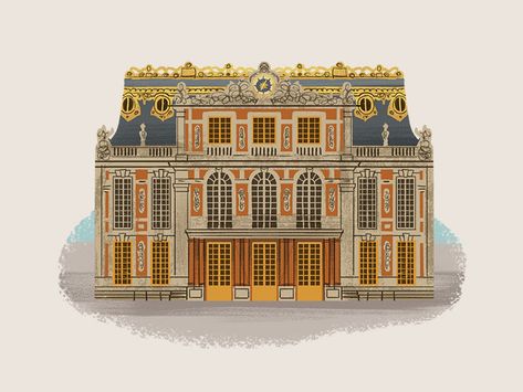 Caper Districts - Versailles (5/23) by Emrich Office Versailles Illustration, Palace Versailles, French Palace, Diy Photo Book, Chateau Versailles, Palace Of Versailles, Imperial Palace, Power Point Template, French Chateau