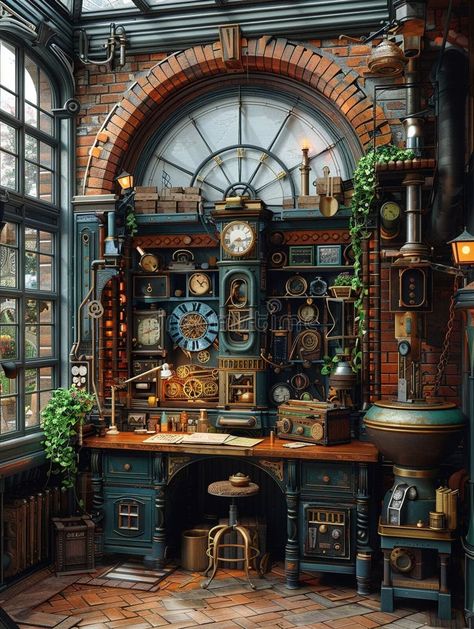 Victorian Science Lab Stock Photos - Free & Royalty-Free Stock Photos from Dreamstime Steampunk Core Aesthetic, Vintage Science Aesthetic, Steampunk Botanist, Home Science Lab, Victorian Laboratory, Science Lab Aesthetic, Steampunk Scenery, Steampunk House Interiors, Inventor Aesthetic