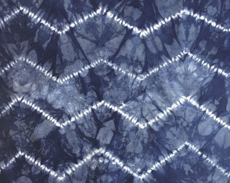 Indigo Dyed Shibori Fabric, Hand Dyed Indigo, Cotton Shibori Fat Quarter Woods Hole Massachusetts, Diy Tie Dye Designs, Fabric Dyeing Techniques, Dyeing Tutorials, Denim Scraps, Shibori Fabric, Dye Techniques, Shibori Pattern, Fabric Dyeing