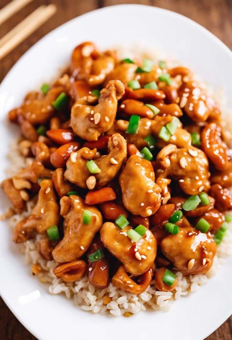 Easy Cashew Chicken Recipe – Happy Muncher Chicken Cashew Recipes, Chicken And Cashew, Cashew Nut Chicken, Easy Cashew Chicken, Cashew Chicken With Noodles, Authentic Cashew Chicken Recipe, Easy Cashew Chicken Recipe, Cashew Chicken Recipe, Cashew Recipes