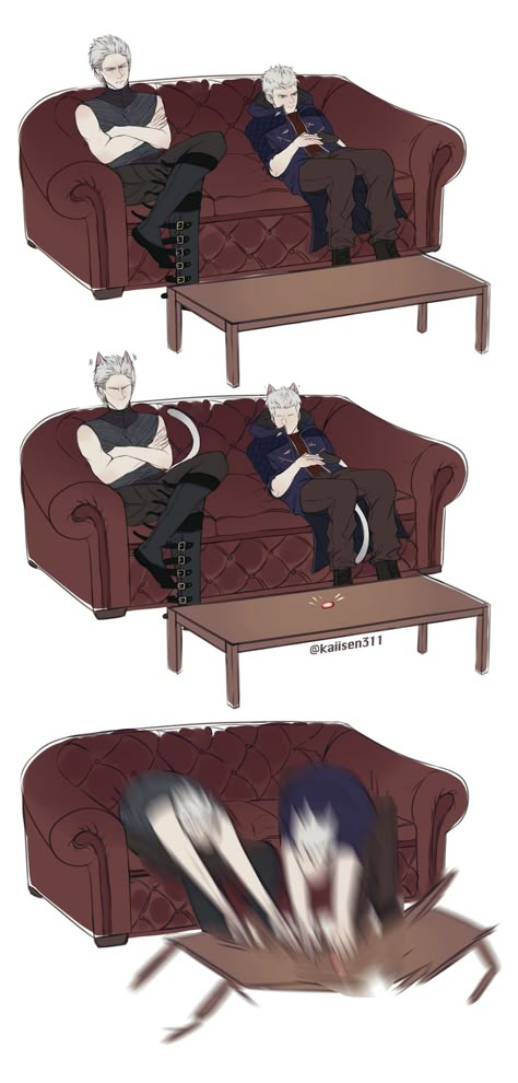 Nero And Dante, Vergil X Nero Mom, Dadgil Dmc, Vergil X Nero, Dante X Vergil Dmc, Nero And Vergil, Devil May Cry Fanart, Vergil And Nero, Dmc 5 Dante