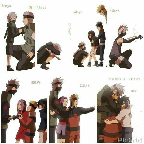 Team 7, Team Minato, Sakumo, father, Rin, Obito, Naruto, Sakura, Sasuke, Kakashi, text, sad, young, childhood, different ages, time lapse; Naruto Kakashi Family, Naruto Team 7, Hatake Kakashi, Naruto Teams, Sasuke Sakura, Kakashi Sensei, Naruto Fan Art, Naruto Sasuke Sakura, Naruto Comic