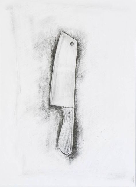 How To Draw A Knife, God Pencil Drawing, Fish Pencil Drawing, Easy Objects To Draw, Knife Sketch, Drawing Knife, Girl Pencil Drawing, Draw Knife, Paper Knife