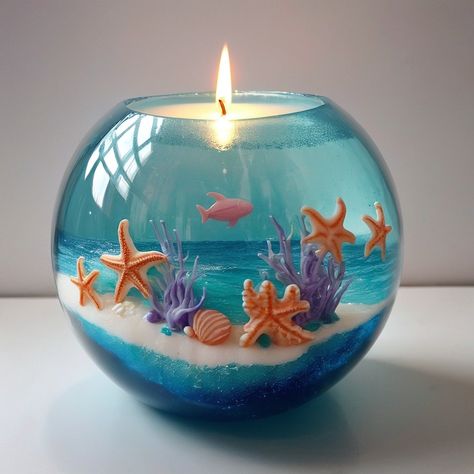 "Transform Your Space with Our Stunning Resin Ocean Theme Big Ball 🌊✨" Instagram Description: "🌟 Dive into the beauty of the ocean with our Resin Ocean Theme Big Ball! Perfect for home decor, this mesmerizing piece captures the essence of the sea, bringing a touch of tranquility and elegance to any room. 🌊 Handmade with love and precision, our resin art is a unique statement piece that will leave your guests in awe. 🖼️ Ideal for living rooms, bedrooms, or office spaces 🌟 High-quality resin ... Diy Food Candles, Funny Stickman, Spells Magic, Gel Candles, Resin Crafts Tutorial, Food Candles, Ocean Crafts, Big Balls, Candle Business