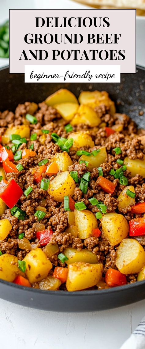 Image for Delicious Ground Beef and Potatoes Meal Prep Dinner Ground Beef, Beef And Egg Recipes, Ground Meat And Potatoes Recipes, Potatoes And Ground Turkey, Ground Beef And Sweet Potato Recipes, Ways To Cook Ground Beef, Ground Beef Easy Dinner, Ground Beef And Potato Recipes, Ground Meat Dinners