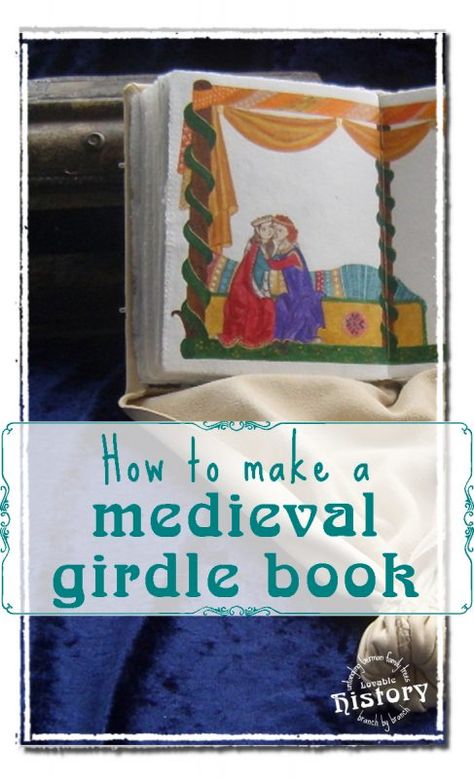 How to make a medieval girdle book, pt. 2: book binding [www.lovablehistory.com] Girdle Book, Medieval Sewing, Family History Crafts, Survival Skills Emergency Preparedness, Reformation Day, Medieval Crafts, Time And Patience, Pixie Fairy, Wax Tablet