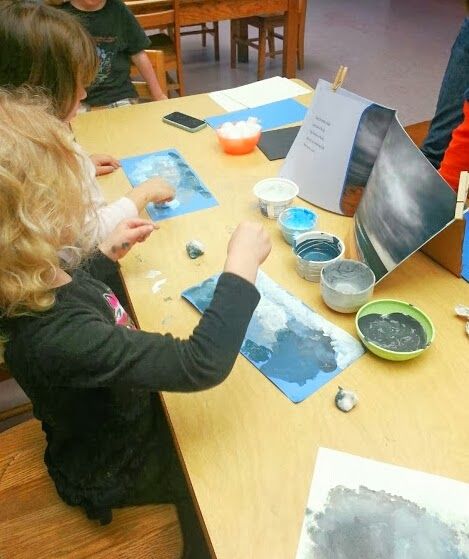 Morning Provocations, Painting Storm Clouds, Reggio Provocations, Weather Preschool, Reggio Emilia Preschool, Kinds Of Clouds, Types Of Clouds, Art Provocations, Centers Kindergarten