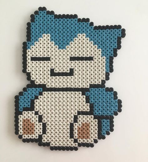 Snorlax Perler, Hama Beads Pokemon, Melt Beads Patterns, Pokemon Pattern, Pokemon Perler Beads, Pixel Beads, Easy Perler Beads Ideas, Diy Perler Bead Crafts, Pixel Art Grid