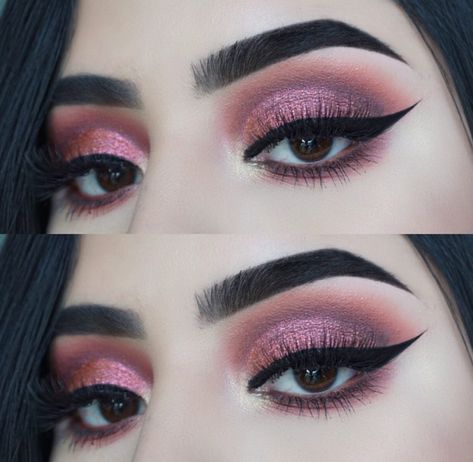 Magenta Dress Makeup, Claws Makeup, Holiday Eye Makeup, 2016 Makeup, Pink Eyeshadow Look, Bold Makeup Looks, Magenta Dress, Fall Makeup Looks, Beautiful Eye Makeup