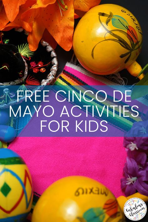 Make learning about and celebrating Cinco de Mayo fun for kids! Click for tons of FREE resources, including lessons, printables more! Perfect for Spanish class or teaching your children about Spanish culture! #cincodemayo #spanishclass #kidsactivities Fiesta Games, Fiesta Night, Mexico Party, Learning Spanish For Kids, Mexican Fiesta Party, Mexican Birthday, Fiesta Theme Party, Mexican Party Theme, Fiesta Theme