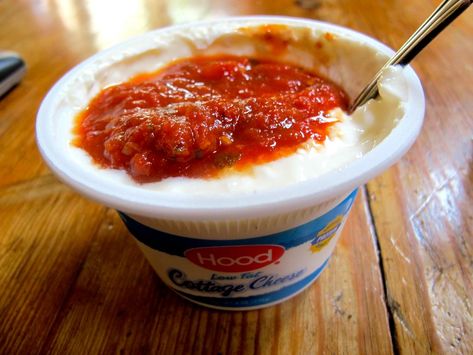 Cottage cheese and salsa Recipe and Nutrition - Eat This Much Chunky Salsa, Salsa Recipe, Vegetarian Cheese, The Cottage, Flavorful Recipes, Light Recipes, Cottage Cheese, Gluten Free Vegetarian, Keto Recipes