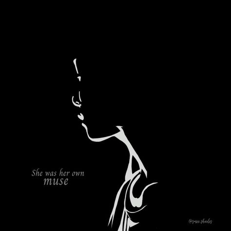 Digital illustration of a woman. motivational quote She Was Her Own Muse Quote, I Found The Muse In Myself, Muse Quotes, The Muse, Digital Illustrations, Affirmation Quotes, Follow For More, Digital Illustration, Muse