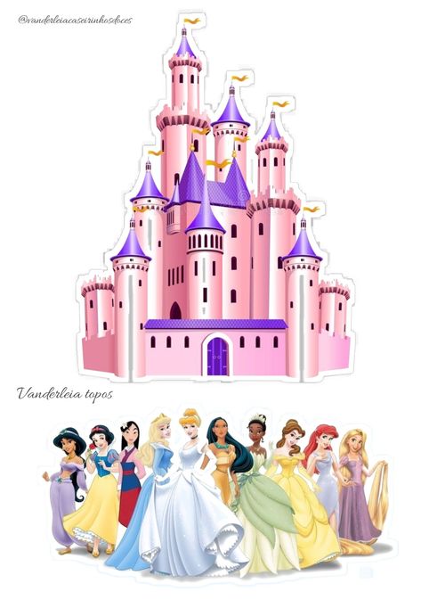 Princesse Disney Cake Topper, Disney Princess Printables Cake Toppers, Disney Princess Cake Topper Printable, Princess Cake Topper Printable, Princess Disney Cake, Disney Princess Printables, Princess Theme Cake, Disney Princess Cake Topper, Disney Princess Birthday Cakes