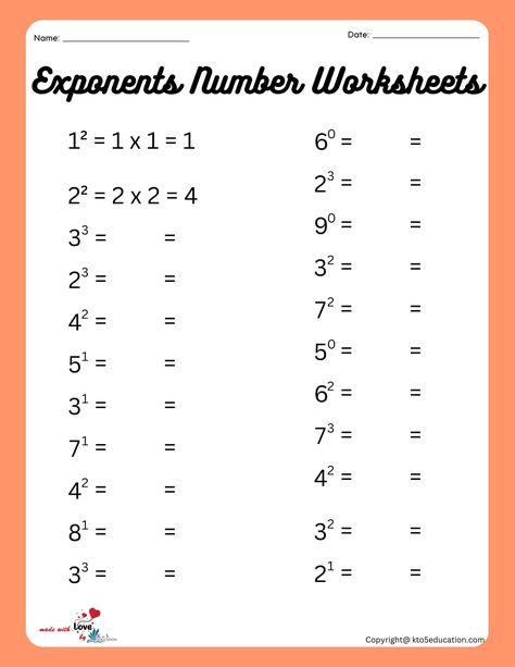 Exponent Worksheets, Grade 6 Math, Math School, Extra Work, Number Worksheets, 3 Am, 5th Grade Math, Grade 6, Math Worksheet